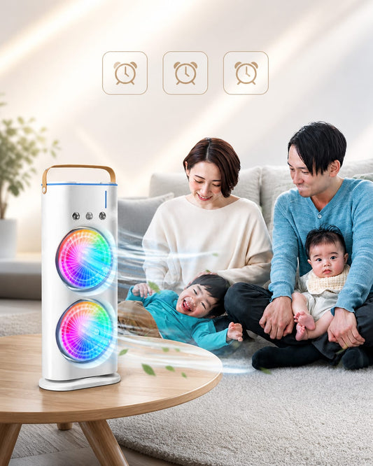 Portable Dual Fan Air Cooler – Compact USB Cooling Towe
